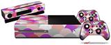 Brushed Circles Pink - Holiday Bundle Decal Style Skin fits XBOX One Console Original, Kinect and 2 Controllers (XBOX SYSTEM NOT INCLUDED)