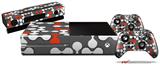 Locknodes 04 Red - Holiday Bundle Decal Style Skin fits XBOX One Console Original, Kinect and 2 Controllers (XBOX SYSTEM NOT INCLUDED)