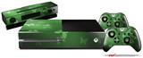 Bokeh Butterflies Green - Holiday Bundle Decal Style Skin fits XBOX One Console Original, Kinect and 2 Controllers (XBOX SYSTEM NOT INCLUDED)