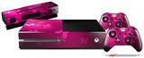 Bokeh Butterflies Hot Pink - Holiday Bundle Decal Style Skin fits XBOX One Console Original, Kinect and 2 Controllers (XBOX SYSTEM NOT INCLUDED)