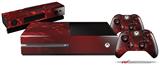 Bokeh Music Red - Holiday Bundle Decal Style Skin fits XBOX One Console Original, Kinect and 2 Controllers (XBOX SYSTEM NOT INCLUDED)