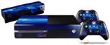 SNS Crystal Blue - Holiday Bundle Decal Style Skin fits XBOX One Console Original, Kinect and 2 Controllers (XBOX SYSTEM NOT INCLUDED)