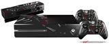 Baja 0023 Red Dark - Holiday Bundle Decal Style Skin fits XBOX One Console Original, Kinect and 2 Controllers (XBOX SYSTEM NOT INCLUDED)