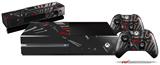 Baja 0023 Red - Holiday Bundle Decal Style Skin fits XBOX One Console Original, Kinect and 2 Controllers (XBOX SYSTEM NOT INCLUDED)
