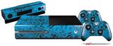 Folder Doodles Blue Medium - Holiday Bundle Decal Style Skin fits XBOX One Console Original, Kinect and 2 Controllers (XBOX SYSTEM NOT INCLUDED)
