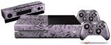 Folder Doodles Lavender - Holiday Bundle Decal Style Skin fits XBOX One Console Original, Kinect and 2 Controllers (XBOX SYSTEM NOT INCLUDED)