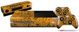 Folder Doodles Orange - Holiday Bundle Decal Style Skin fits XBOX One Console Original, Kinect and 2 Controllers (XBOX SYSTEM NOT INCLUDED)