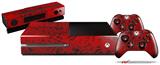 Folder Doodles Red - Holiday Bundle Decal Style Skin fits XBOX One Console Original, Kinect and 2 Controllers (XBOX SYSTEM NOT INCLUDED)
