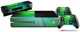 Bent Light Greenish - Holiday Bundle Decal Style Skin fits XBOX One Console Original, Kinect and 2 Controllers (XBOX SYSTEM NOT INCLUDED)
