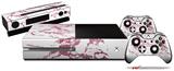 Pink and White Gilded Marble - Holiday Bundle Decal Style Skin fits XBOX One Console Original, Kinect and 2 Controllers (XBOX SYSTEM NOT INCLUDED)