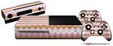 Pink and White Chevron - Holiday Bundle Decal Style Skin fits XBOX One Console Original, Kinect and 2 Controllers (XBOX SYSTEM NOT INCLUDED)