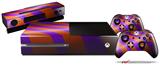 Two Tone Waves Purple Red - Holiday Bundle Decal Style Skin fits XBOX One Console Original, Kinect and 2 Controllers (XBOX SYSTEM NOT INCLUDED)