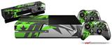 Baja 0032 Neon Green - Holiday Bundle Decal Style Skin fits XBOX One Console Original, Kinect and 2 Controllers (XBOX SYSTEM NOT INCLUDED)