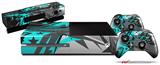 Baja 0032 Neon Teal - Holiday Bundle Decal Style Skin fits XBOX One Console Original, Kinect and 2 Controllers (XBOX SYSTEM NOT INCLUDED)