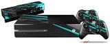 Baja 0014 Neon Teal - Holiday Bundle Decal Style Skin fits XBOX One Console Original, Kinect and 2 Controllers (XBOX SYSTEM NOT INCLUDED)