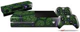 Linear Cosmos Green - Holiday Bundle Decal Style Skin compatible with XBOX One Console Original, Kinect and 2 Controllers (XBOX SYSTEM NOT INCLUDED)