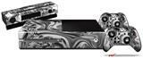 Liquid Metal Chrome - Holiday Bundle Decal Style Skin compatible with XBOX One Console Original, Kinect and 2 Controllers (XBOX SYSTEM NOT INCLUDED)