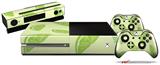 Limes Yellow - Holiday Bundle Decal Style Skin compatible with XBOX One Console Original, Kinect and 2 Controllers (XBOX SYSTEM NOT INCLUDED)