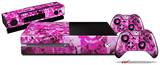 Pink Plaid Graffiti - Holiday Bundle Decal Style Skin fits XBOX One Console Original, Kinect and 2 Controllers (XBOX SYSTEM NOT INCLUDED)