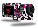 Splatter Girly Skull - Decal Style Skin fits GoPro Hero 4 Silver Camera (GOPRO SOLD SEPARATELY)