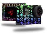 Skull and Crossbones Rainbow - Decal Style Skin fits GoPro Hero 4 Silver Camera (GOPRO SOLD SEPARATELY)