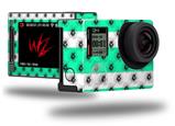 Kearas Daisies Stripe Sea Foam - Decal Style Skin fits GoPro Hero 4 Silver Camera (GOPRO SOLD SEPARATELY)