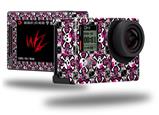 Splatter Girly Skull Pink - Decal Style Skin fits GoPro Hero 4 Silver Camera (GOPRO SOLD SEPARATELY)