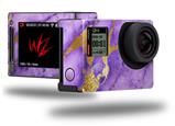 Purple and Gold Gilded Marble - Decal Style Skin fits GoPro Hero 4 Silver Camera (GOPRO SOLD SEPARATELY)