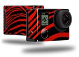 Zebra Red - Decal Style Skin fits GoPro Hero 4 Black Camera (GOPRO SOLD SEPARATELY)