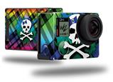 Rainbow Plaid Skull - Decal Style Skin fits GoPro Hero 4 Black Camera (GOPRO SOLD SEPARATELY)