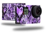 Scene Kid Sketches Purple - Decal Style Skin fits GoPro Hero 4 Black Camera (GOPRO SOLD SEPARATELY)