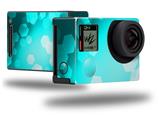 Bokeh Hex Neon Teal - Decal Style Skin fits GoPro Hero 4 Black Camera (GOPRO SOLD SEPARATELY)