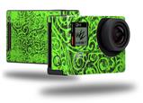 Folder Doodles Neon Green - Decal Style Skin fits GoPro Hero 4 Black Camera (GOPRO SOLD SEPARATELY)