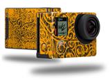 Folder Doodles Orange - Decal Style Skin fits GoPro Hero 4 Black Camera (GOPRO SOLD SEPARATELY)