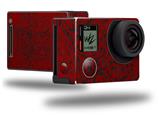 Folder Doodles Red Dark - Decal Style Skin fits GoPro Hero 4 Black Camera (GOPRO SOLD SEPARATELY)