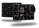 Kearas Peace Signs Black - Decal Style Skin fits GoPro Hero 4 Black Camera (GOPRO SOLD SEPARATELY)