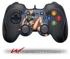 Bomber Pin Up Girl - Decal Style Skin fits Logitech F310 Gamepad Controller (CONTROLLER SOLD SEPARATELY)