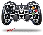 Hearts And Stars Black and White - Decal Style Skin fits Logitech F310 Gamepad Controller (CONTROLLER SOLD SEPARATELY)