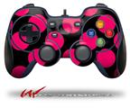 Kearas Polka Dots Pink On Black - Decal Style Skin fits Logitech F310 Gamepad Controller (CONTROLLER SOLD SEPARATELY)