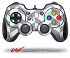 Chevrons Gray And Seafoam - Decal Style Skin fits Logitech F310 Gamepad Controller (CONTROLLER SOLD SEPARATELY)