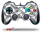 Chevrons Gray And Turquoise - Decal Style Skin fits Logitech F310 Gamepad Controller (CONTROLLER SOLD SEPARATELY)