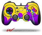 Drip Purple Yellow Teal - Decal Style Skin fits Logitech F310 Gamepad Controller (CONTROLLER SOLD SEPARATELY)