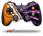 Black Waves Orange Hot Pink - Decal Style Skin fits Logitech F310 Gamepad Controller (CONTROLLER SOLD SEPARATELY)