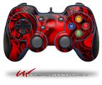 Liquid Metal Chrome Red - Decal Style Skin compatible with Logitech F310 Gamepad Controller (CONTROLLER SOLD SEPARATELY)