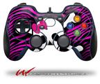 Pink Zebra Skull - Decal Style Skin fits Logitech F310 Gamepad Controller (CONTROLLER SOLD SEPARATELY)