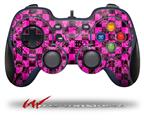 Pink Checkerboard Sketches - Decal Style Skin fits Logitech F310 Gamepad Controller (CONTROLLER SOLD SEPARATELY)