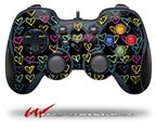 Kearas Hearts Black - Decal Style Skin fits Logitech F310 Gamepad Controller (CONTROLLER SOLD SEPARATELY)