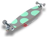 Kearas Polka Dots Mint And Gray - Decal Style Vinyl Wrap Skin fits Longboard Skateboards up to 10"x42" (LONGBOARD NOT INCLUDED)