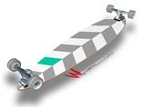 Chevrons Gray And Turquoise - Decal Style Vinyl Wrap Skin fits Longboard Skateboards up to 10"x42" (LONGBOARD NOT INCLUDED)