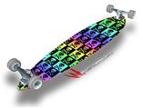 Skull Checkers Rainbow - Decal Style Vinyl Wrap Skin fits Longboard Skateboards up to 10"x42" (LONGBOARD NOT INCLUDED)